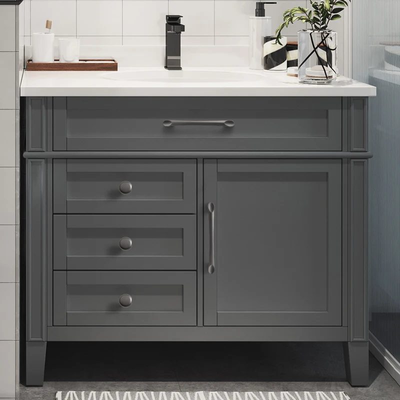 Furniture Handles Aluminum alloy cabinet handle gray wardrobe handle makeup table 96mm/128mm storage room cabinet handle