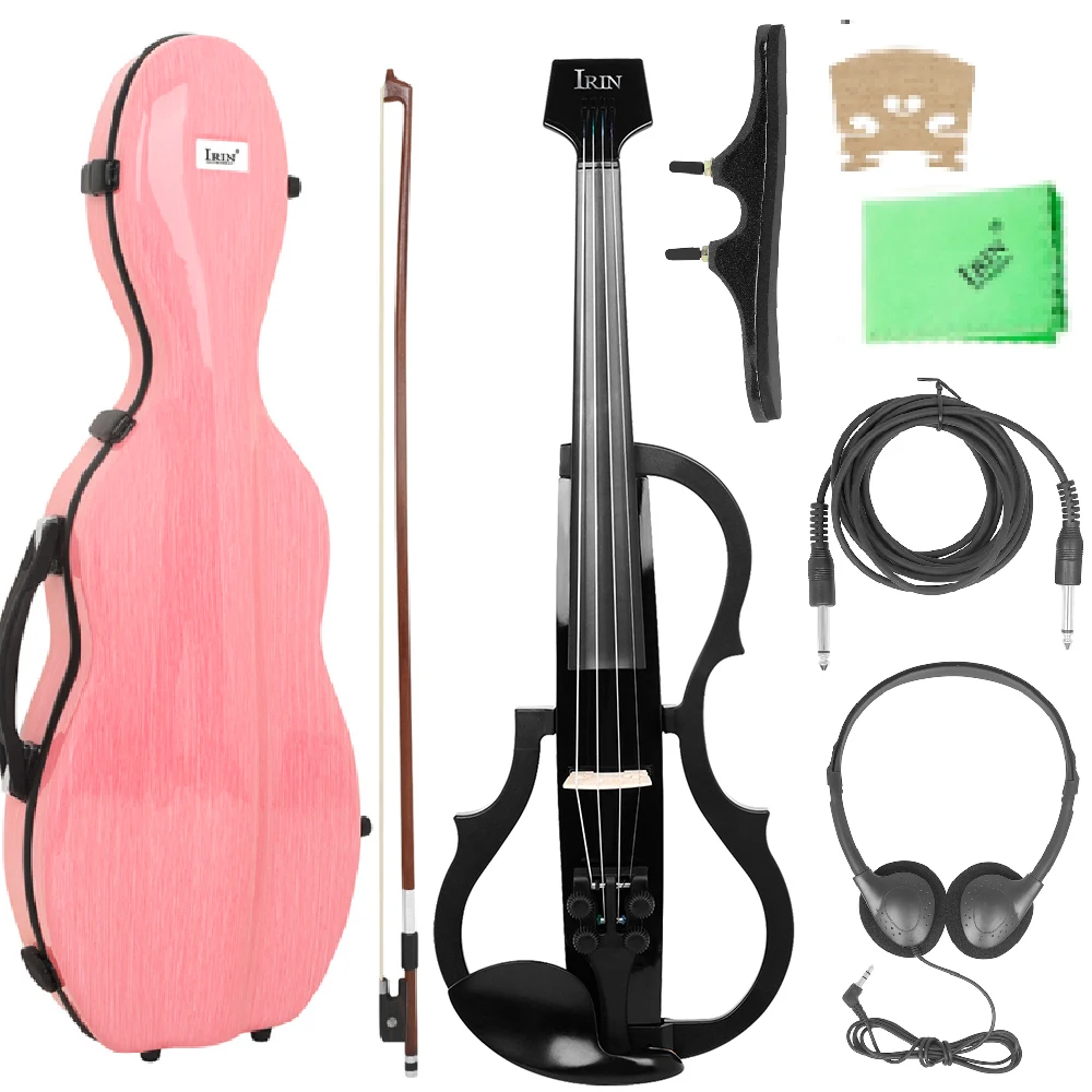 

IRIN 4/4 Electro Acoustic Violin Intelligent Silent Electroacoustic Violin Earphones Connecting Fiddle Beginner Set