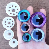20pcs Diy Glass 3D Plastic Safety Eyes For Toys Glitter Amigurumi Large For Crochet Knitting Doll 9/10/12/14/16/18/20/25/30/35mm 2