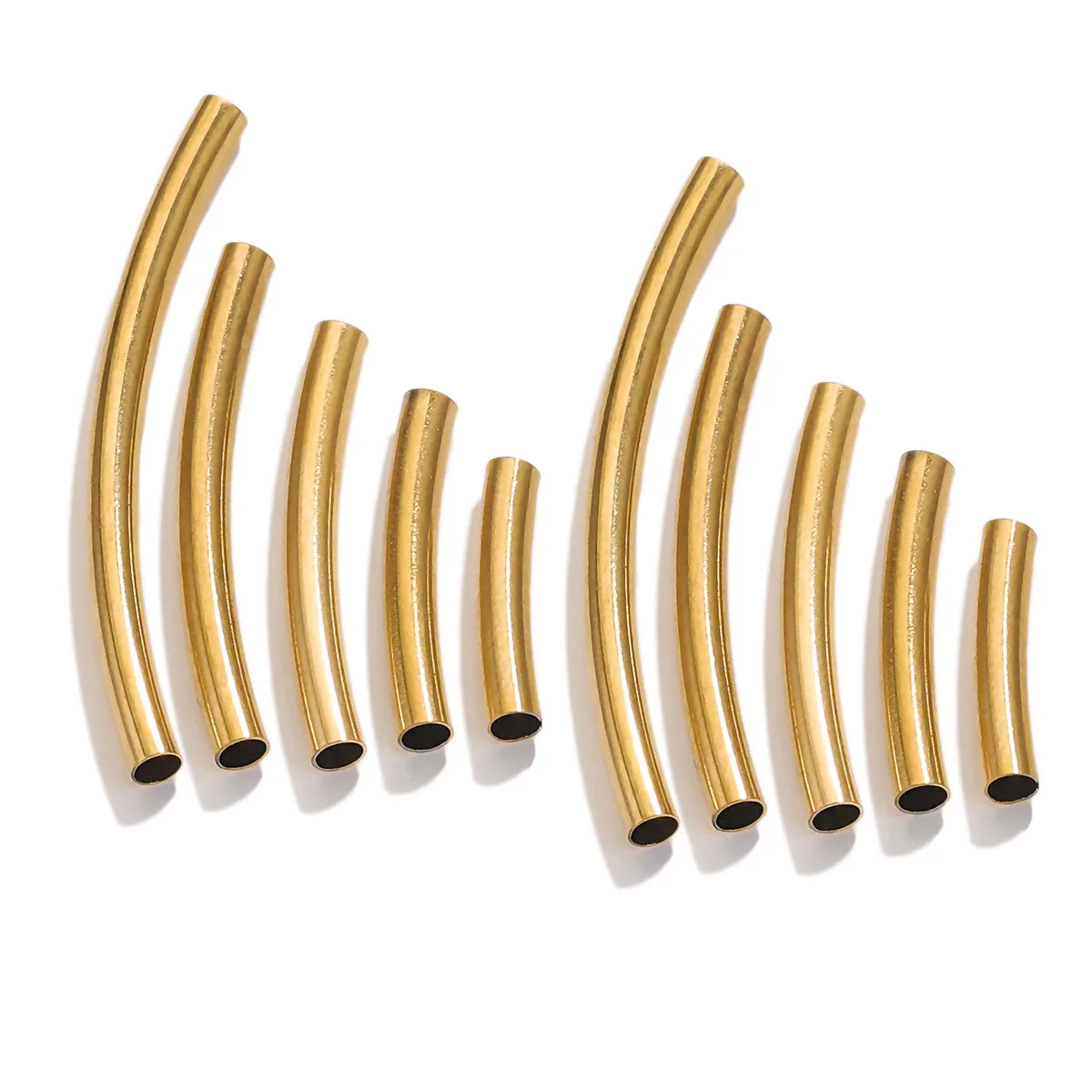 Curve Tube Spacer Beads Connectors for DIY Jewelry Making Bracelet Necklace Accessories 1