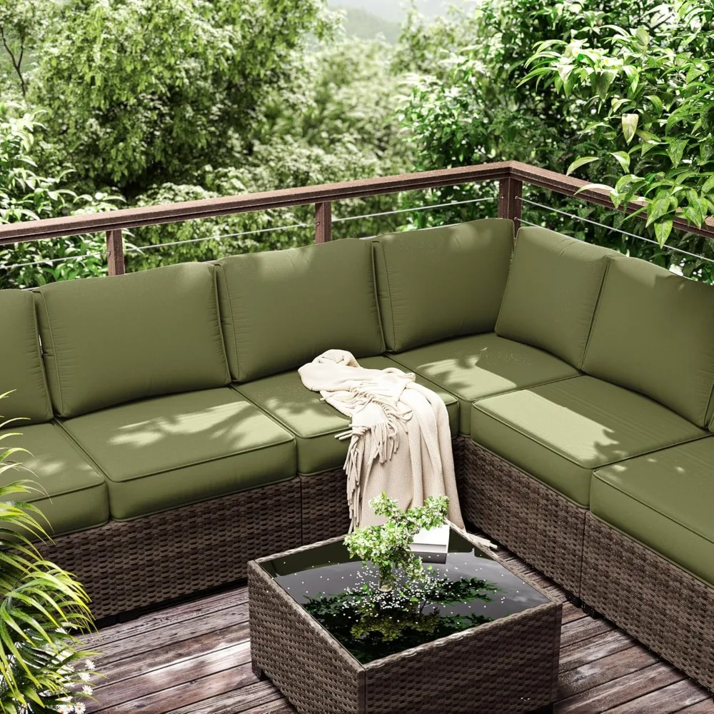 14-Piece Patio Sofa Cushion Set 1