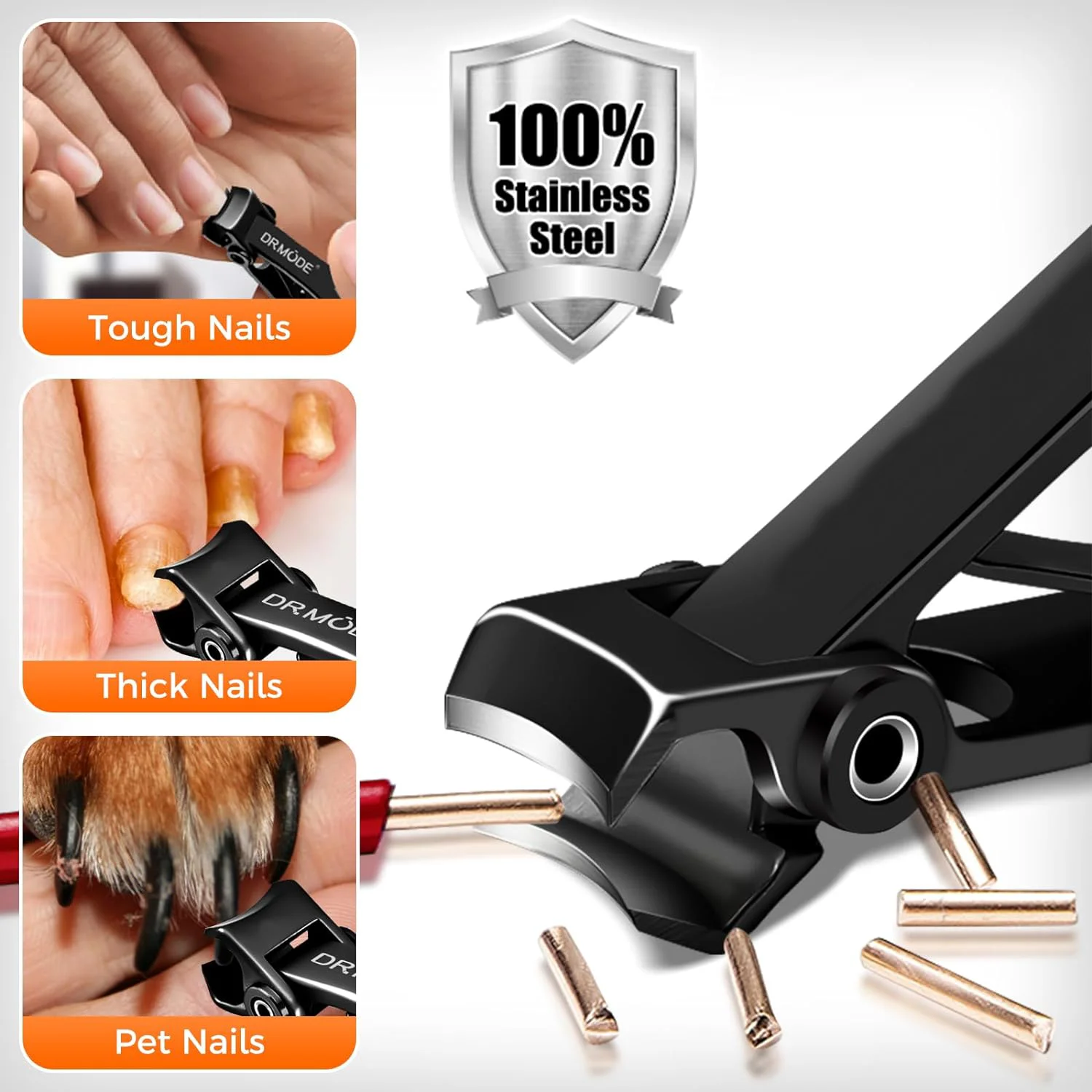 Nail Clippers Sheeamy for Thick Nails for Seniors Angled Head Large German Toe Heavy Duty