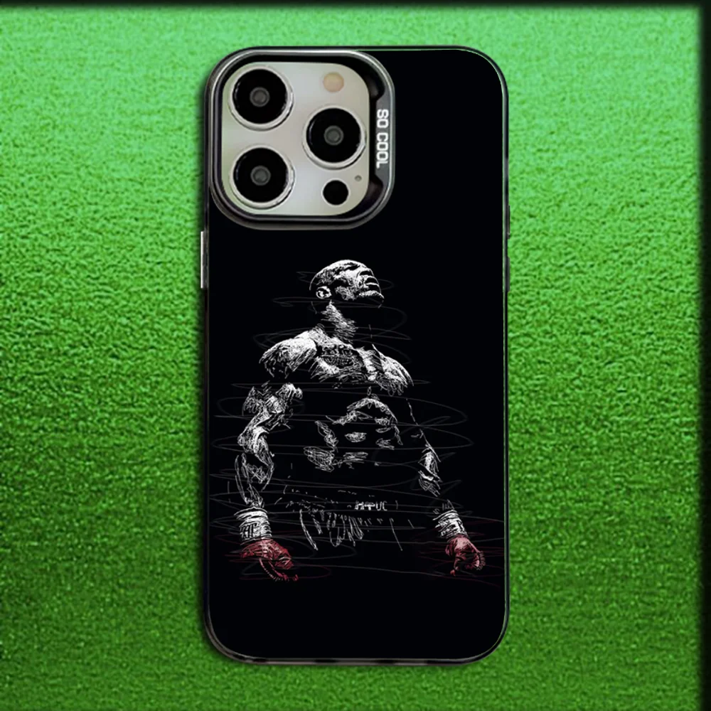 Gray Matte Silicone Black Cover featuring Legendary Boxer Design
