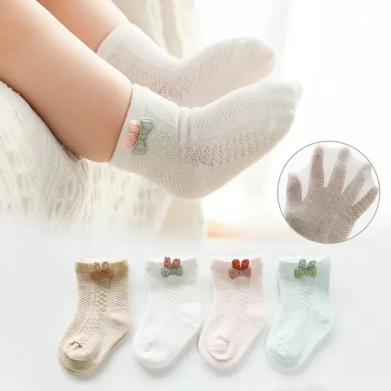 

Thin Baby Socks Summer Breathable Mesh Short Socks Newborn Toddler Cute Cartoon Boys Socks Princess Girls Clothing Accessories