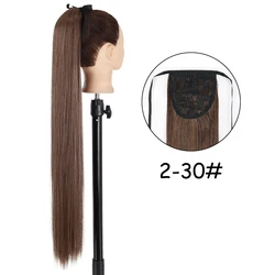 Blonde 34 Smooth Synthetic Clip-In Wrap Around Ponytail Hair Extension - 34inches 85cm (2-30)