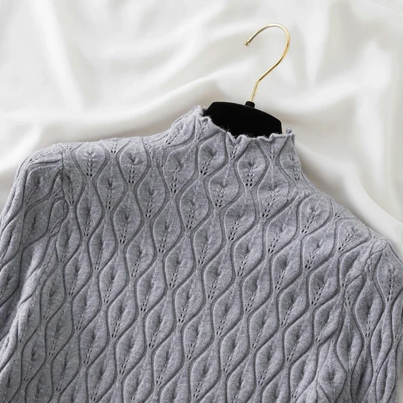 New Faux Cashmere Turtleneck Women Sweaters Autumn Winter Warm Pullover Slim Tops Knitted Sweater Jumper Soft Pull Female