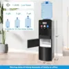 Built-in Ice Maker, Water Cooler Dispenser for 3-5 Gallon Bottle with a Scoop, Ice-Making Chamber, Child Safety Lock (Black) 6