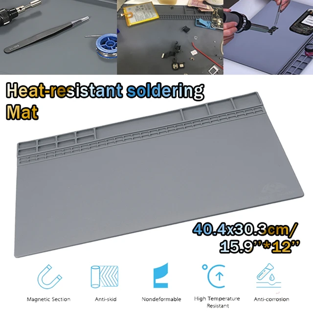 Silicon Heat-Resistant Soldering Mat Insulation Pad DIY Repair Work Desk  Platform