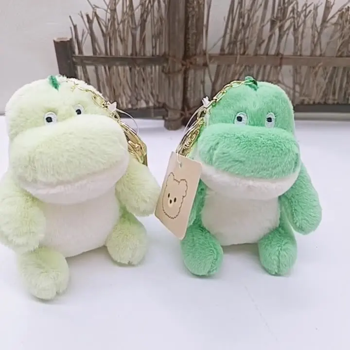 

new funny Little fat Dinosaur animal doll plush soft baby Soothing Doll cartoon backpack pendant decorate doll keychain