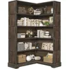 Wood Corner Bookcase, 5-Shelf 65 Inch Tall Bookshelf with Storage, Floor Standing Display Book Shelf for Living Room 1