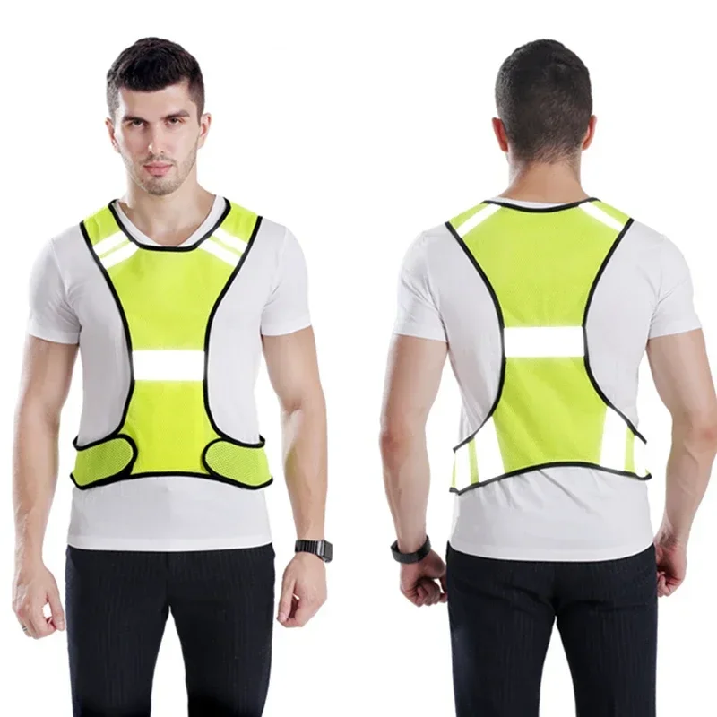 Cycling Reflective Vest High Visibility Safe Jacket For Night Riding Running Jogging Motorcycle Outdoor Sports Waistcoat