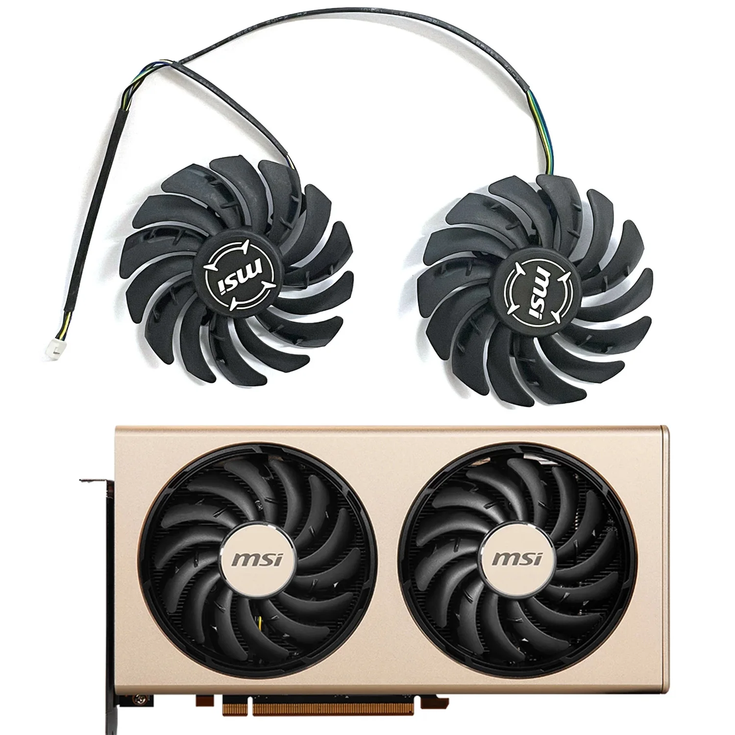 Muslimexayb 4 Pin 85Mm Rx 5700 Xt Gpu Cooler Per Msi Rx 5700 Xt 5700 Evoke Ventola Di Raffreddamento Della Scheda Grafica