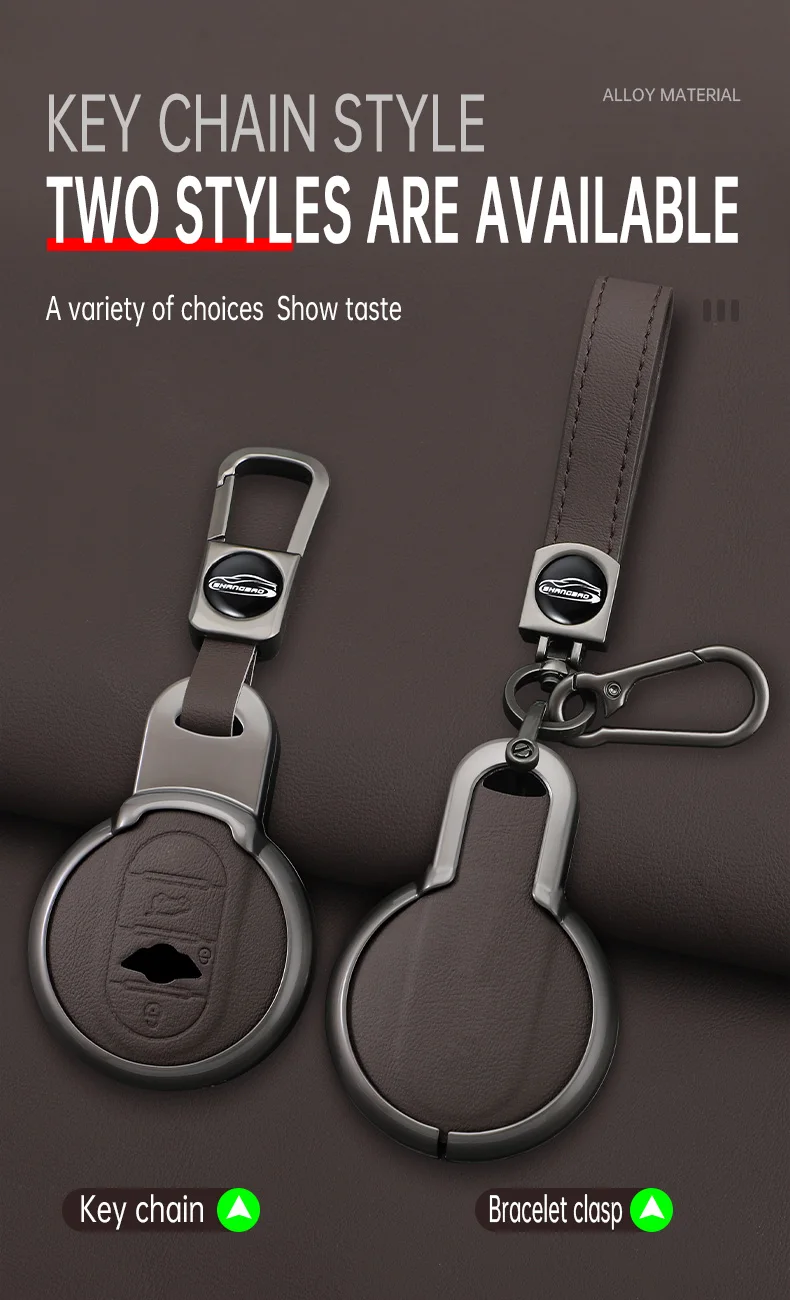 Auto Zink legierung Leder Schlüssel etui Halter Abdeckung für BMW Mini Cooper ein Spaß f54 f55 f56 r56 r57 r58 r59 r60 r61 Autozubehör – Detail 5