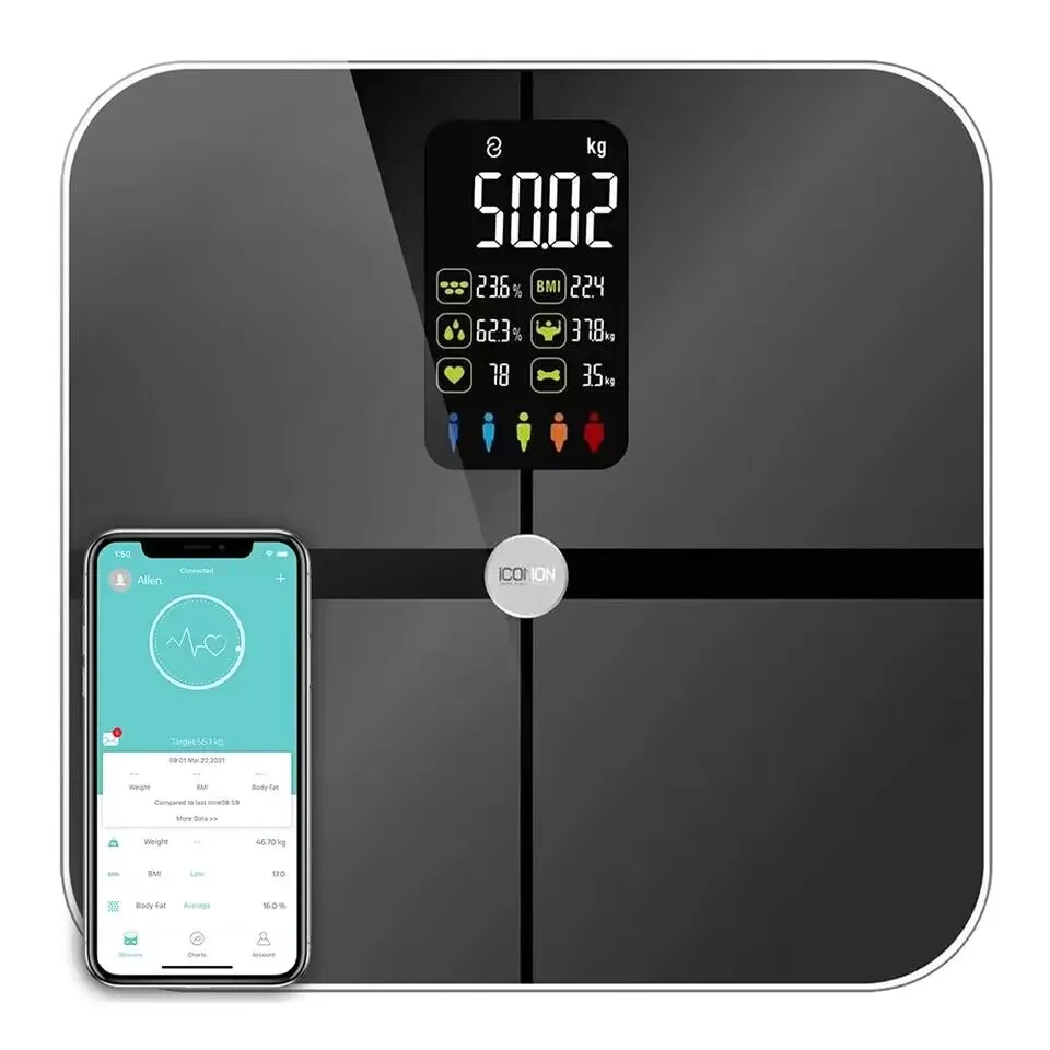 Electronic Blueteeth Body Fat Scale For Body Weight And Fat Extra Large LCD  Display High Accurate Weight Bathroom Scale Digital - AliExpress