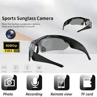 Lunettes intelligentes avec caméra HD 1080P, mini caméra, caméra de surveillance vidéo pour vélo et moto, enregistreur portable 1