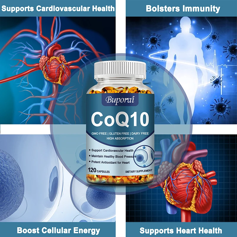 Coenzyme Q-10 Capsules-for Heart, Cardiovascular, Immune and Skin Health, Antioxidant