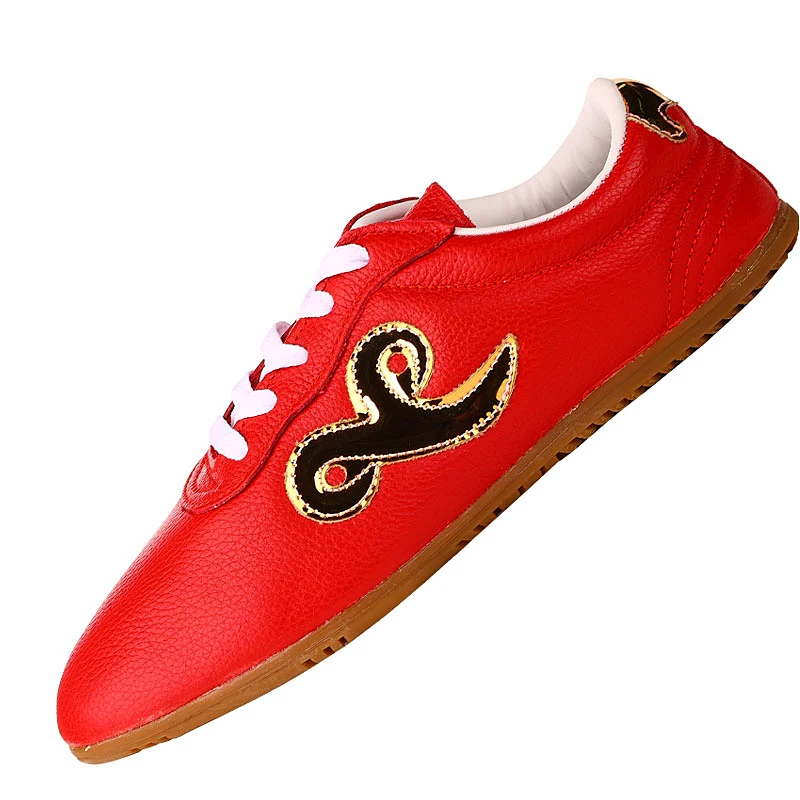 Martial arts shoes with ultra-light soles, made of top-grain cowhide, suitable for training, performances, and competitions