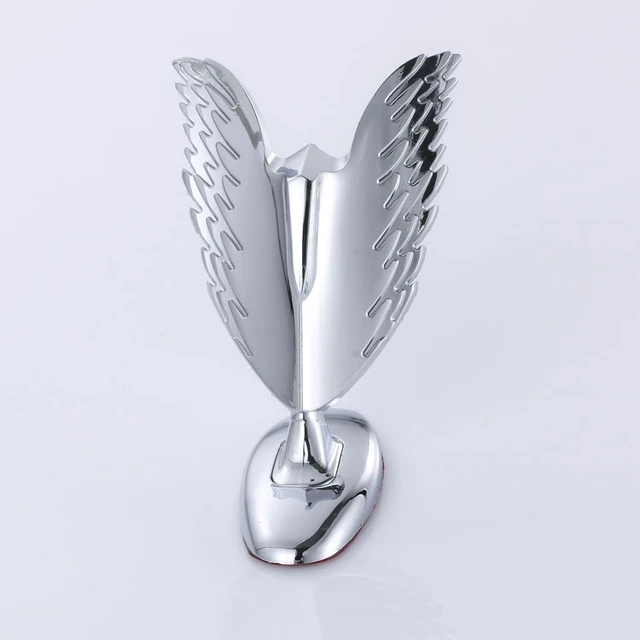 1pc Metal Car front standing hood bonnet badge Angel's wing flying Beauty's wing  for all EU USA JAPAN KOREA cars DIY Decoration - AliExpress
