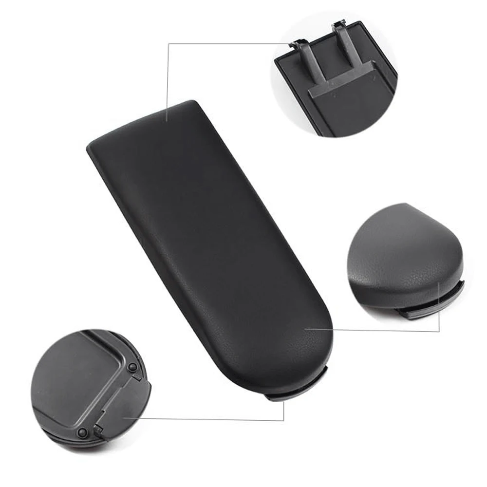 Auto Armsteun Cover Klink Deksel Middenconsole Center Lock Clip Catch PU Lederen Armsteun Cap for Skoda for Octavia for Fabia for Roomster for Rapid (Color : Lid With Spare Clip