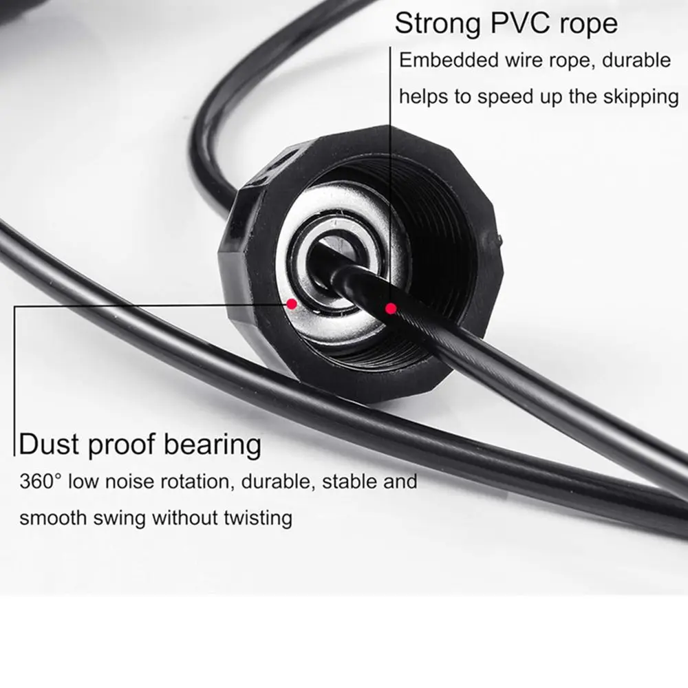 Rapid Speed Jump Rope Steel Wire Skipping Rope with Ball Bearing Adjustable Jumping Fitness Workout Home Sport Equipment jump rope
