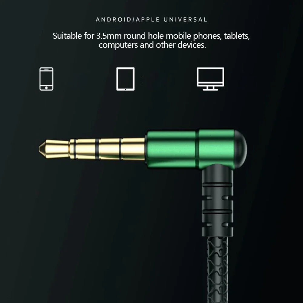 Cuffie in-ear cablate con microfono e spinotto a 90 gradi per sport_voghion.com
