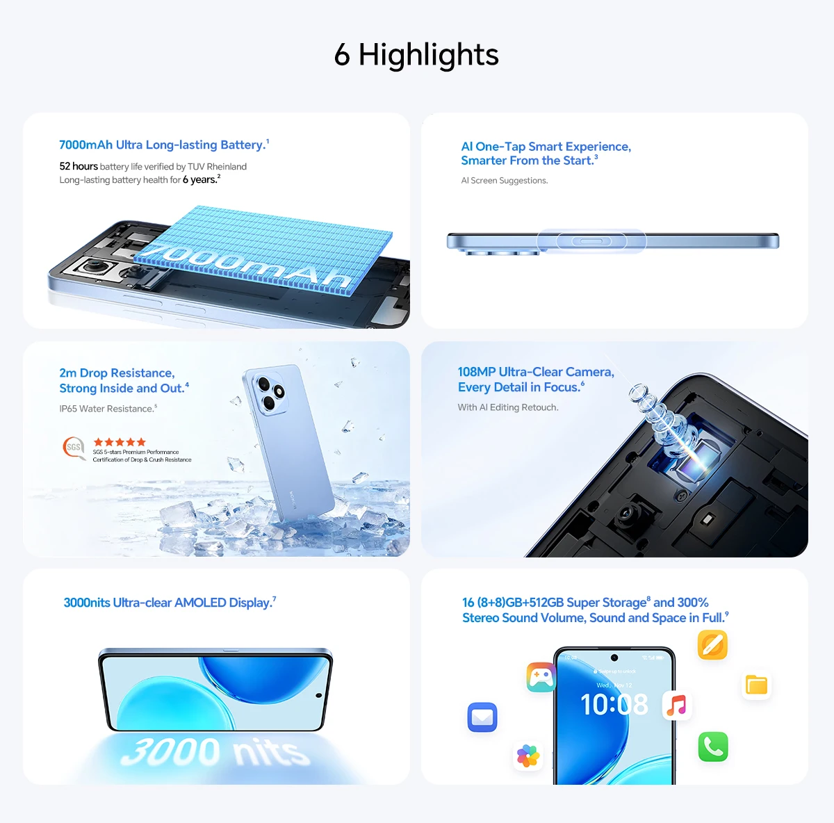 Global Version X8D 8GB+256GB 4G Smartphone 108MP Main Camera 6800Mah 45W Supercharge Dual SIM Android 16 Sa9615a08e8f14208af2974919437f810V