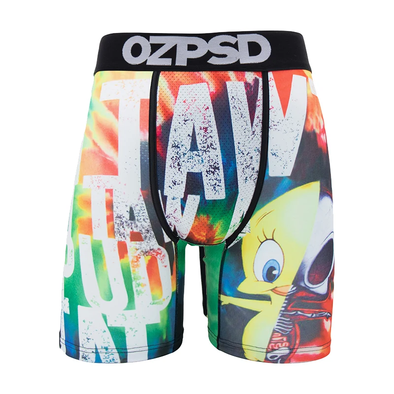 OZPSD Sexy Men Underwear Boxers Cueca Male Panty Lingerie Men Underpants Boxershorts Plus Size Breathable Print Man Boxer Briefs