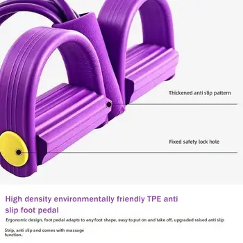 6-Tube Yoga exercise band Pedal Puller Band Elastic Pull Rope Flexipull weerstandstrainer Resistance Bands For Abdomen Waist Arm 4