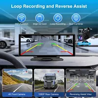 Srnubi 10.26 "moniteur Carplay de voiture Android Auto 4K Dashcam lecteur multimédia caméra de recul Navigation tableau de bord enregistrement vidéo 5