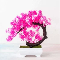 Crescent Style Bonsai Simulation Plant Thousand Layer Flower Bonsai Home Decoration Fake Floral Creative Gift Ornaments 5