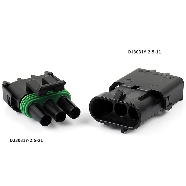 3Pin 2.5mm GM Automotive Weather Pack Waterproof Connector Male Female Plug Socket DJ3031Y-2.5-11/21  For GM 2