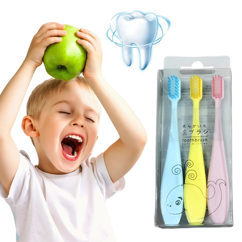 3Pcs/Set Children Toothbrush Kids Soft Toothbrush Designed For Children's Teeth Oral Care Cleaning Brush Baby Items 1-3Years Old