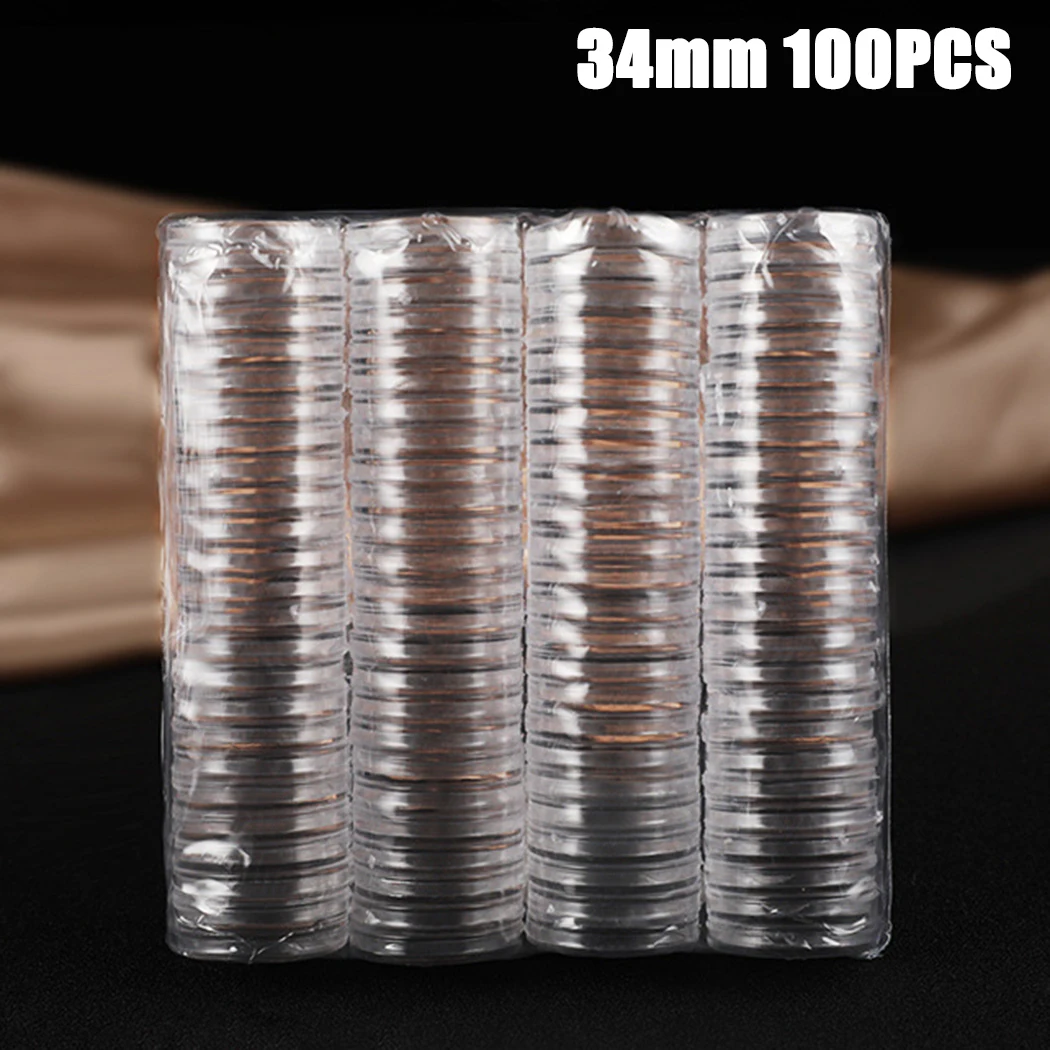 100 Stück Münzkapseln Transparent – Für Münzen Bis 30 Mm Durchmesser, Aufbewahrungsbox