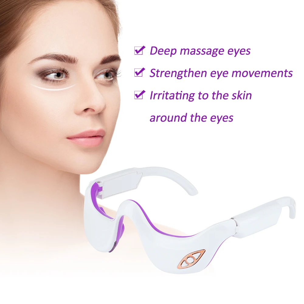 3D Eye Beauty Devices Electric Smart Pulse Infrared Heat Compress Eye Massage Fatigue Relieve Anti Wrinkle Skin Care images - 6