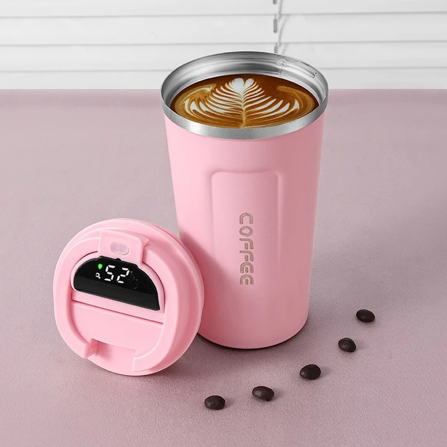 380/510ml Thermos Coffee Mug Water Bottle Temperature Display Vacuum Flasks Thermal  Tumbler In-Car Insulated Cup Christmas Gift - AliExpress
