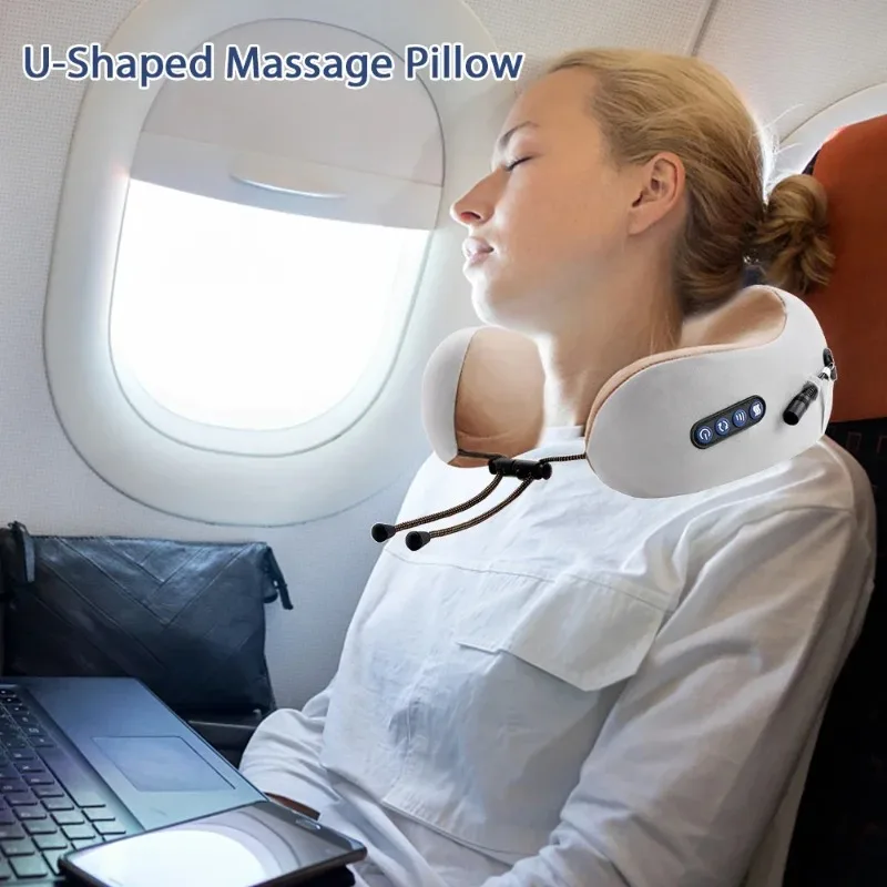 Home/Office U-Shaped Neck Massage Pillow with Heating, Vibration, and Kneading Functions Electric Neck and Shoulder Massager