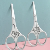Chinese style Makeup scissors，Nose Hair Scissors，Stainless Steel Eyebrow Scissors,Safety Rounded Tip Small Scissors for Eyebrow 1