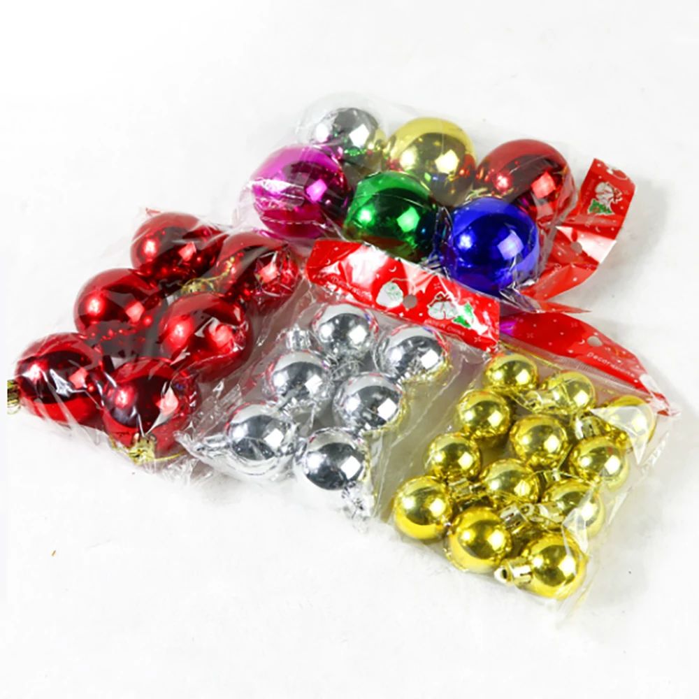 6Pcs 40/50/80mm 컬러 플라스틱 중공 공 장식 교수형 공 DIY 수제 크리스마스 웨딩 파티 장식품 아트 조각