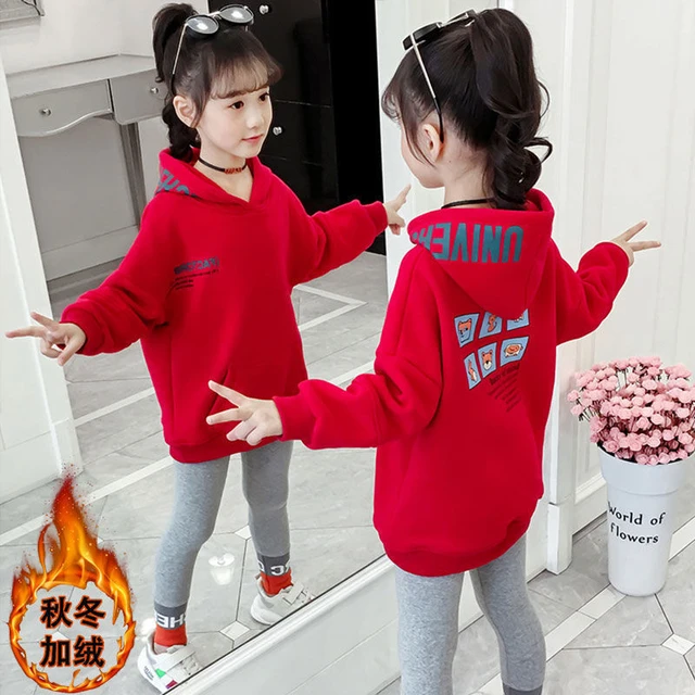 Sweatshirts Girls Age 10 Years  8 Years Girls Sweatshirts Warm - 2023 Kids  - Aliexpress