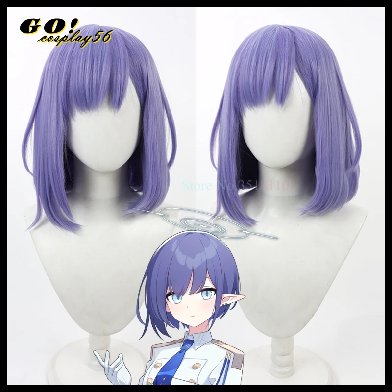 

Парик для косплея Oki Aoi короткие прямые синтетические волосы Project MX игровые головные уборы для девочек