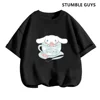 Kids Cinnamoroll Tshirt Summer Hello Kitty Kids Cartoon Casual Short-sleeved T-shirt Set Baby Boy Clothing Girls Clothing 3