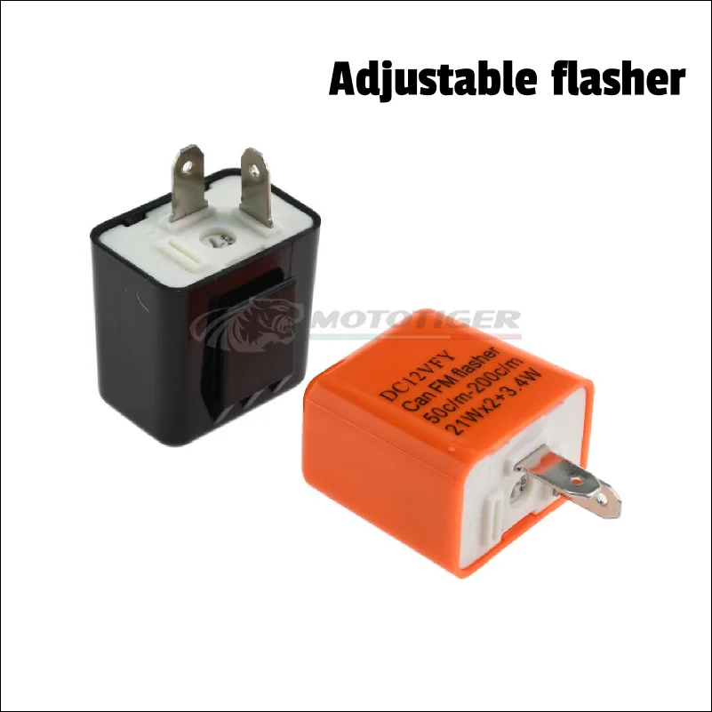 Motorcycle LED Lights Flasher Relay Adjustable Frequency 12V Flash Turn Signal Indicator