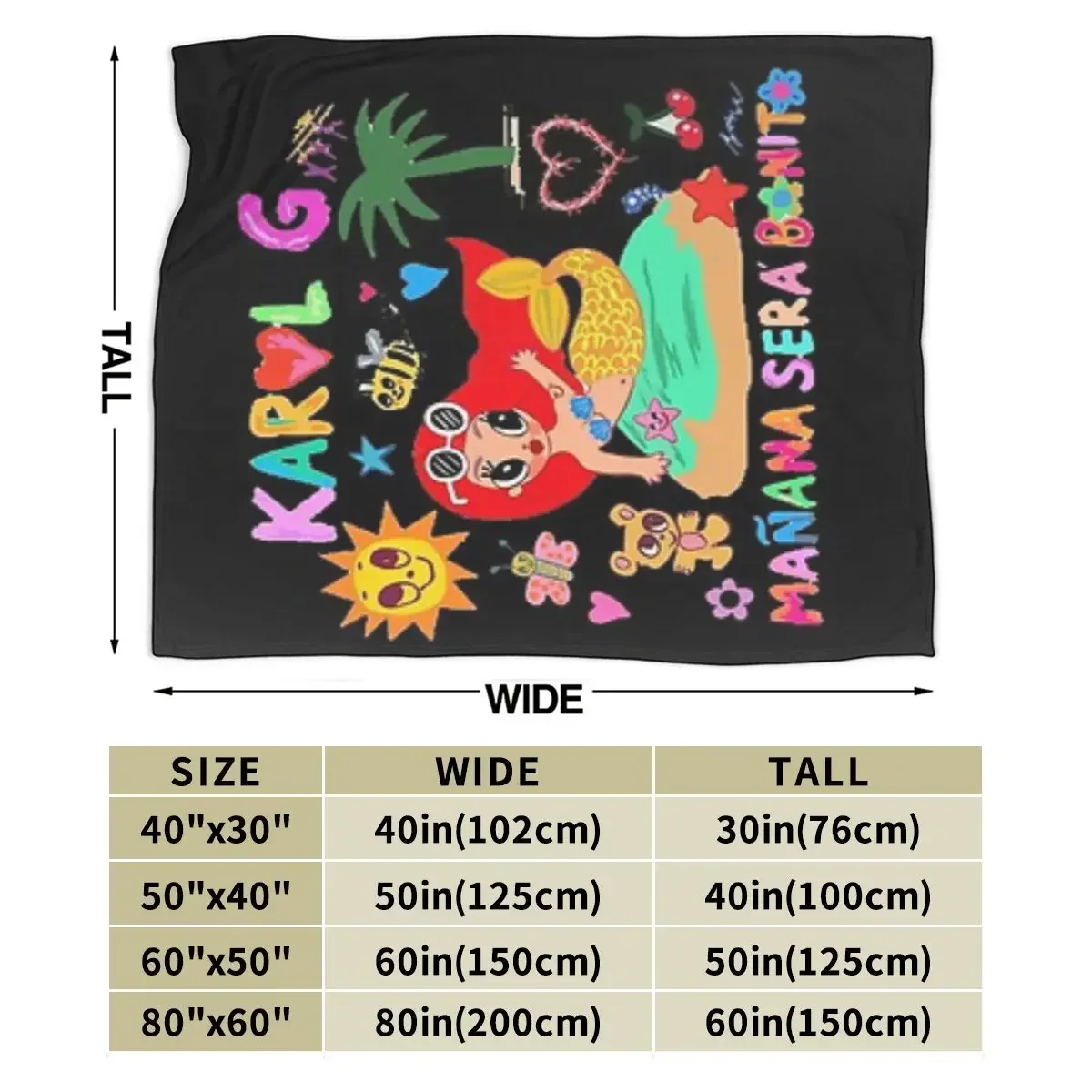 Manana Sera Bonito Karol G Blankets Soft Warm Flannel Throw Blanket Bedspread for Bed Living room Picnic Travel Home Couch 2
