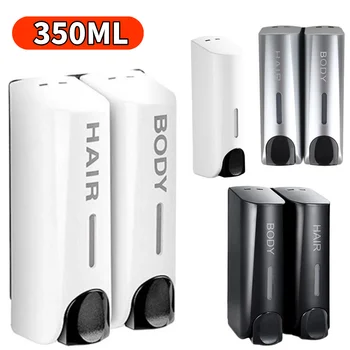 เครื่องจ่ายแชมพูและโลชั่นขนาด 350 มล. ตู้แชมพูเจลอาบน้ำกันน้ำติดผนังพร้อมหน้าต่างใสสำหรับร้านอาหารโรงแรมที่บ้าน 1