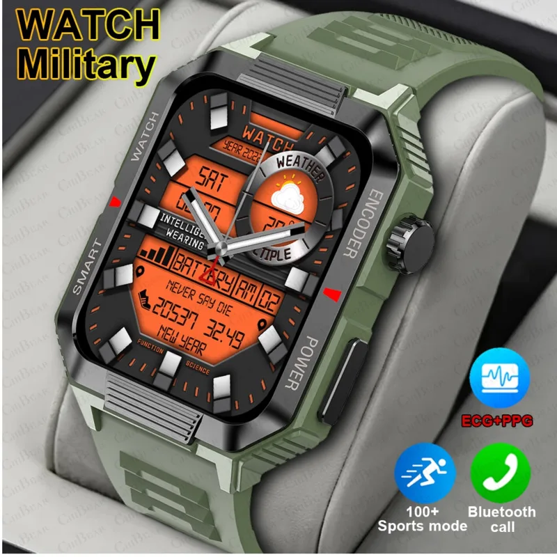 

ECG+PPG Smartwatch Men Health Monitoring IP68 Waterproof Voice Assistant Bluetooth Call Smart Watch Men For Android IOS 2024 New