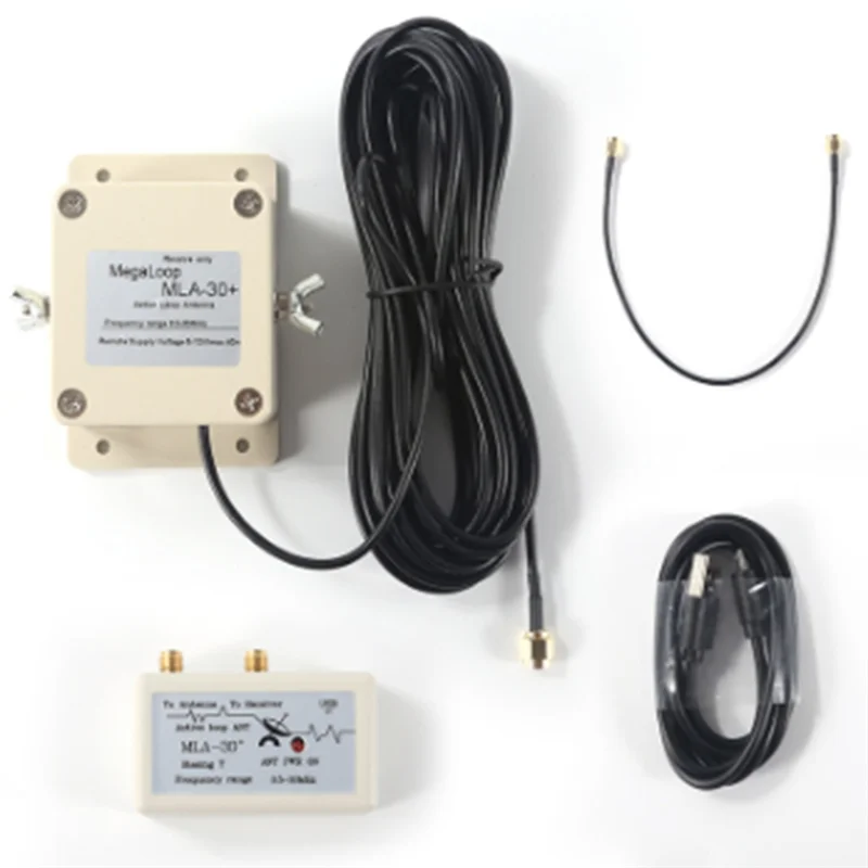 B92B-MLA-30+ 루프 안테나 단파 라디오 USB 전원 옥상 발코니 0.5Mhz-30Mhz 지향성 자기 방수 쉘