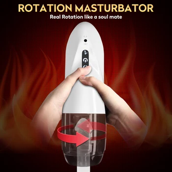 Automatic Rotation Male Masturbator cup Pocket Pussy adult masturbation Erotic tools sex Machines toys for men Realistic Vagina 2