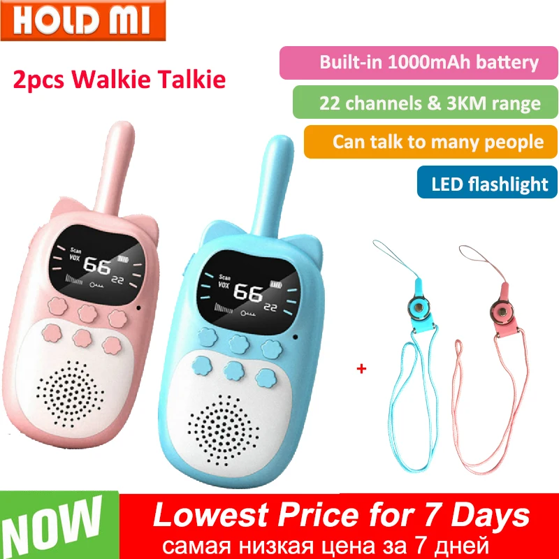 Nouveau talkie-walkie 2 pièces enfants jouets électroniques longue Distance enfants bébé Radio téléphone pour garçons filles cadeau d'anniversaire de noël