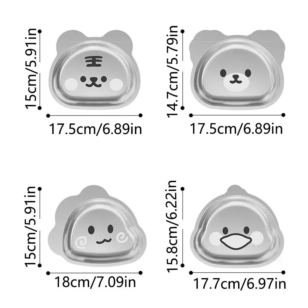 Anti Scalding Cartoon Dinner Plate Anti-slip Flat Bottom Cute Baby Food Bowl Heat-resistant Food Grade Child Feeding Tray