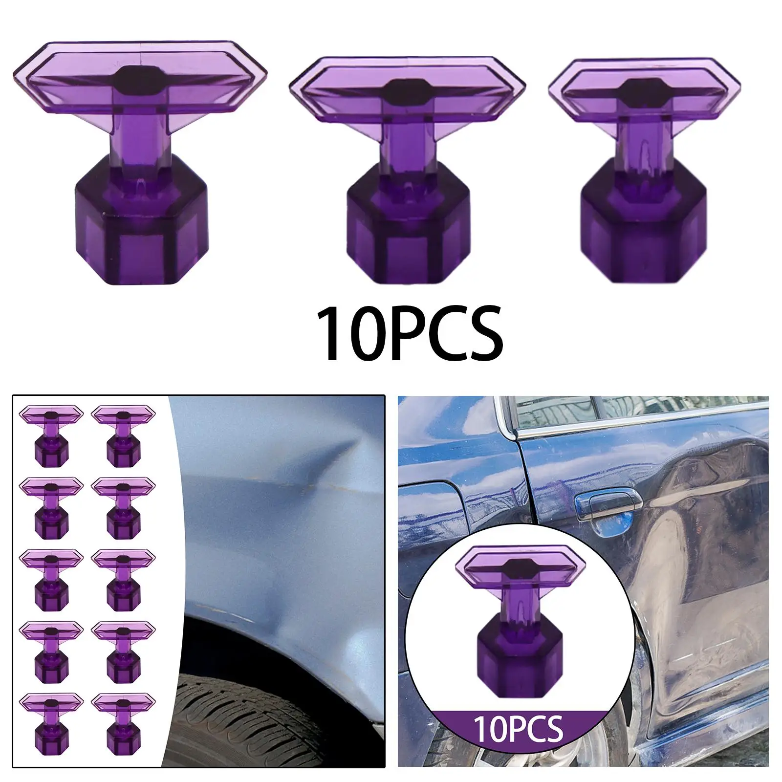 

10x Car Dent Removal Repair Tool Kits Professional Car Dent Removal Puller Tabs Set Car Body Dent Puller for Truck Vehicles